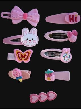 Premium Pink Bunny & Sweet Treat Clip Set